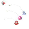 Mini travel metal combination love heart shape luggage pad lock